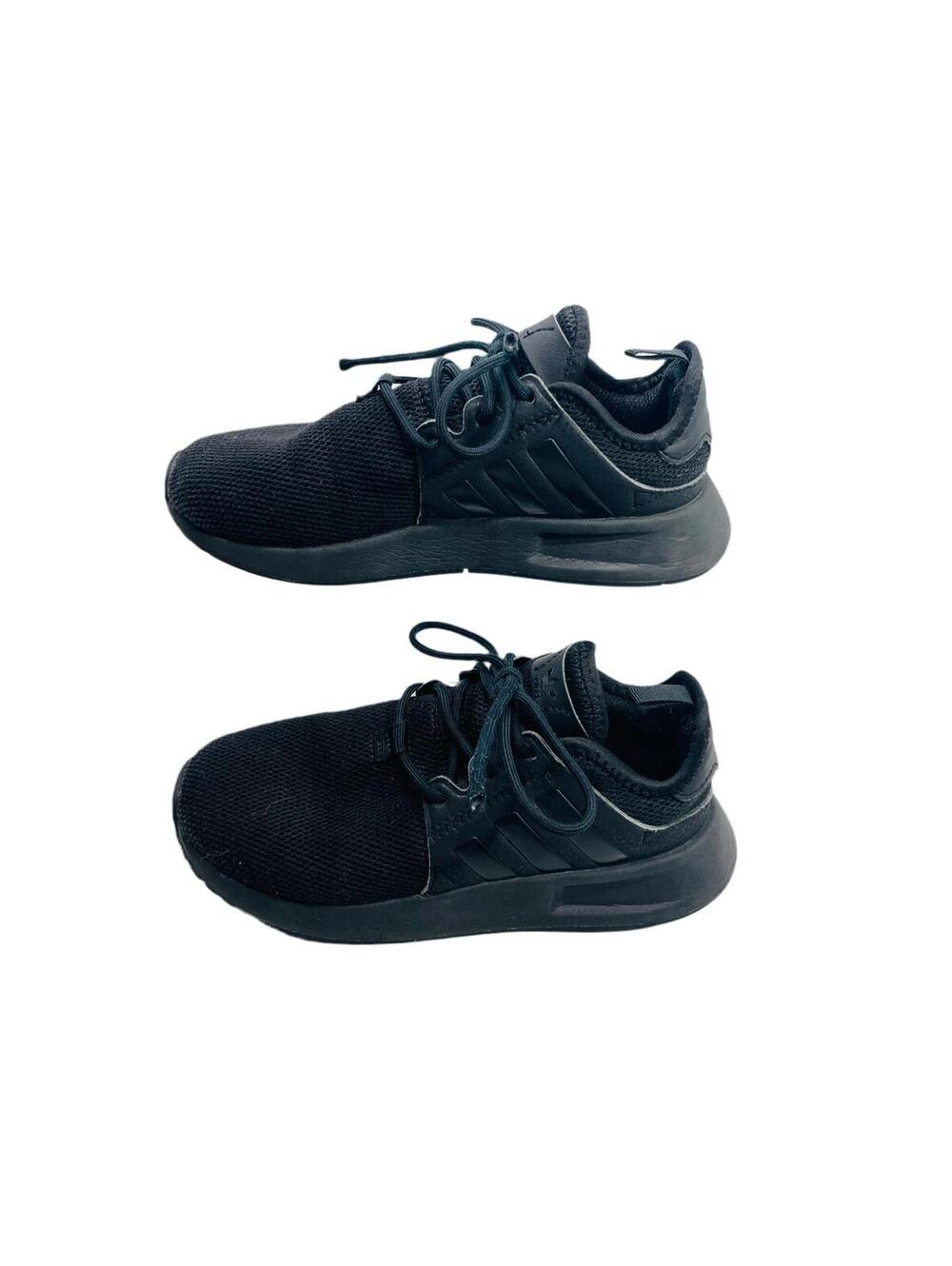 Adidas Sneaker All Black Blackout Mesh Run Shoe Unisex Boys Girls 13K